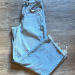 Madewell Light Wash Raw Hem Curvy Perfect Vintage Wide Leg Crop Jeans Size 24 Photo 0