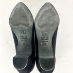 Eileen Fisher  Kiss Stretch Knit Pump Size 10 Black Almond Toe Suede Cone Heel Photo 6