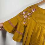 Free People  Pavlo Babydoll Dress Women S Gold Yellow Embroidery Boho Spring Photo 3