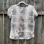 Socialite  Snake Print V-Neck Pocket T-Shirt Large Photo 3