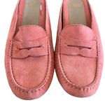 Johnston & Murphy  Soft Coral Suede Slide Flex Loafers‎ Like New Size 9-1/2 Photo 3