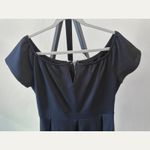 LALAGEN Women's Plus Size Vintage 1950s Party Cocktail Wedding Swing Midi Dress Black Photo 1