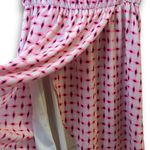 Francesca's  Pink Beige Patterned Summer Sleeveless Faux Wrap Fit Flare Mini Dress Photo 4