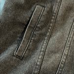 Womens Black Jean Jacket with Faux Fur lining Brown Size XL Photo 1