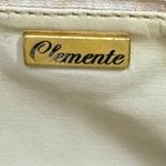 Vintage Clemente yellow snakeskin clutch purse size 11x7" Photo 7