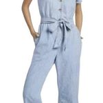 st. john's bay St. John's Bsy Chambray Denim Cropped Jumpsuit Size Medium Photo 0