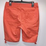 st. john's bay St. John’s Bay Coral Bermuda Cargo Shorts Mid Rise Patch Pockets Ribbon Tie Hems Photo 1