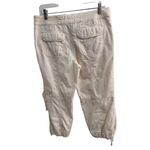 White House | Black Market Cargo Jogger Pants Women’s Size 8 Ivory 100% Cotton Photo 2