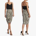 ALC Frank A.L.C. Metz Silk Midi Ruffle Skirt in Zebra Print Size 4 Revolve Photo 4
