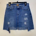 POL  Distressed Jean Denim Mini Skirt Size Medium NWOT Photo 1