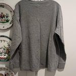 Tri Delta Button Down Henley Long Sleeve Gray Size L Photo 4