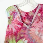 Bobbie Brooks Plus Size 3X Tank Top Handmade Tie Dye Sleeveless Pink Green 450 Photo 3