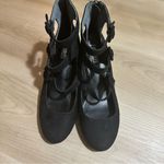 Charles by Charles David Charles by Charles Black Suede Triple Strap Mary Jane Block Heel Shoes 7.5‎ Photo 10