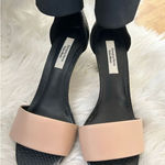 Vera Wang Simply  heels with straps stretchy size 6.5 black and tan going out Photo 0