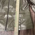 Bernardo  Bronze Metallic Zipper Leather‎ Jacket Womens Size Large Photo 10