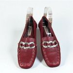 Brighton Klee Leather Slip On Loafer W's 7.5 Burgundy Retro Classic Made Brazil Photo 1