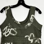 Lole ' Khaki Green Tie Dye Flowers Sleeveless Linen Blend Dress Women's Size 6 Photo 4