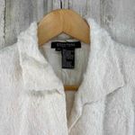Etcetera Blazer Jacket Womens 10 White Viscose Pile Shag Lined Photo 2