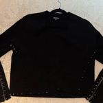 Minnie Rose  Studded W/crystal Skelton Zip Studs Sleeves Cardigan Photo 0