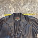 Black Leather Jacket Size 2 Women – Elegant Blazer Style with Lapels and Pockets Photo 14