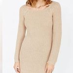 Urban Outfitters Silence + Noise  Camel Natural Surplice-back Sweater Dress Photo 0