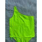 SKIMS Essential One Shoulder Bodysuit Green Highlighter Size L/XL Photo 8