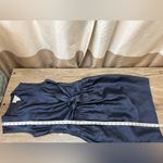 barney's new york Blue Barney's Cocktail or Semi-Formal‎ Cotton and Silk Sleeveless Dress size 8 Photo 5