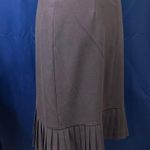 Courtenay Dark Brown Pencil Skirt with Pleated Detail Size 6 Photo 3