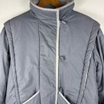 Sasson Collection Vintage Women's M Light Blue Gray Puffer‎ Coat Toggle Buttons Size M Photo 2