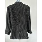 VTG Silk Due Per Due Women's Blazer Black White Striped, Sz 10 (b46) Photo 2