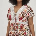 Torrid Babydoll Crinkle Gauze Crochet Inset Lace-Up Top Photo 0