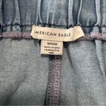 American Eagle High Waisted Paperbag Soft Shorts NWT size Medium Denim Pleated Photo 4