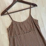 Wild Fable Brown Plaid Pattern Cami Strap Slip Dress Photo 3