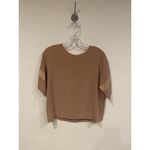 COS Shirt Womens 4 Beige 100% Silk Sheer Kimono Sleeve Boxy Top Blouse Photo 1