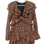 Nasty Gal  Tiered Ruffle Floral Print Dress Long Maxi Size UK 12 US 8 Photo 4