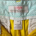 J.Crew chino broken-in bright yellow flat front shorts with pockets women's 4 Photo 5
