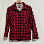 Lincoln Outfitters Sherpa Lined Shacket S Red Buffalo Plaid Flannel Cabincore Photo 0