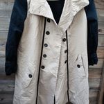 Mango  Beige an Black Double-breasted Trench Coat Size XS Photo 3