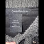 Calvin Klein Jeans Open Front With Top Snap Knit Sweater with Zip Sleeve Size S Photo 4