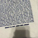 Lollapalooza 2019 Chicago tour white shirt size small Photo 3