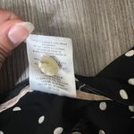 Anthropologie Black and White Polka Dot Floral Wide-Leg Pants Photo 9