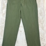 ZARA  Women's Pants Green Ribbed Stretch High Waisted Flowy Holiday Sz Large Photo 0