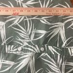Lands' End Green Palm Island Beach Button Up Blouse Sz Small Photo 4