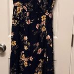 Band of Gypsies Blue Floral Maxi Dress Photo 3