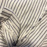 Silence + Noise Silence + Noise Top Striped Linen Rayon ALTERED Relaxed Fit Size Large Women Photo 6