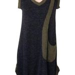 Rising International Size S Dress Sweater Knit Sleeveless Gray Green Asymmetric Photo 0