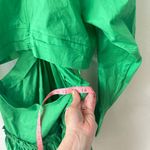 Jason Wu  Green Cutout Waist Twist Long Sleeve Mini Tiered Dress XS Photo 6