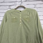 Lauren Ralph Lauren Green Button Blouse Longsleeve S Y2K Preppy Minimal Slim Fit Photo 5