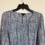 Talbots Multi Color Fourth Of July Button Down Blouse Size XL Photo 1