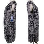 CHAPS Dress 24/24W Black Cream V-Neck Cap Sleeves Stretch New Photo 3